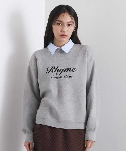 OPAQUE.CLIP / オペーク ドット クリップ ニット・セーター | 襟付きロゴジャカードニット【洗濯機OK】 | 詳細22