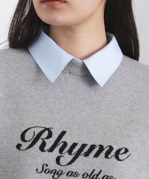 OPAQUE.CLIP / オペーク ドット クリップ ニット・セーター | 襟付きロゴジャカードニット【洗濯機OK】 | 詳細25