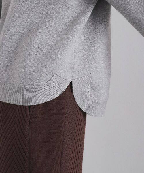 OPAQUE.CLIP / オペーク ドット クリップ ニット・セーター | 襟付きロゴジャカードニット【洗濯機OK】 | 詳細27