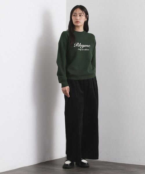 OPAQUE.CLIP / オペーク ドット クリップ ニット・セーター | 襟付きロゴジャカードニット【洗濯機OK】 | 詳細6