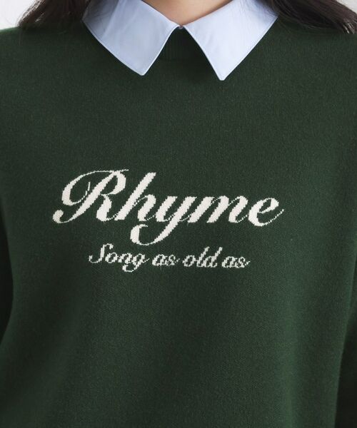 OPAQUE.CLIP / オペーク ドット クリップ ニット・セーター | 襟付きロゴジャカードニット【洗濯機OK】 | 詳細7