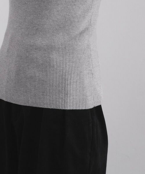 OPAQUE.CLIP / オペーク ドット クリップ ニット・セーター | レースフレアハイネックリブニット【洗濯機OK】 | 詳細18