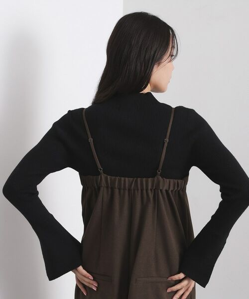 OPAQUE.CLIP / オペーク ドット クリップ ニット・セーター | レースフレアハイネックリブニット【洗濯機OK】 | 詳細9