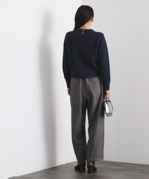 OPAQUE.CLIP / オペーク ドット クリップ ニット・セーター | ビジューネックミドルゲージニット【洗濯機OK】 | 詳細11