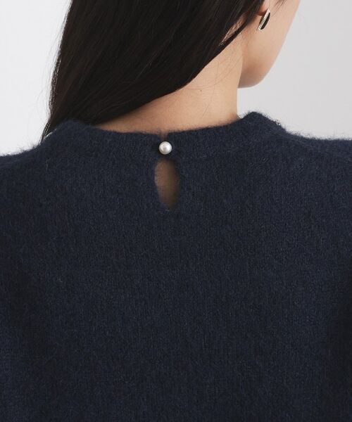 OPAQUE.CLIP / オペーク ドット クリップ ニット・セーター | ビジューネックミドルゲージニット【洗濯機OK】 | 詳細17