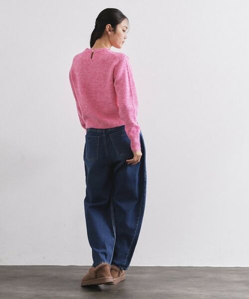 OPAQUE.CLIP / オペーク ドット クリップ ニット・セーター | ビジューネックミドルゲージニット【洗濯機OK】 | 詳細7