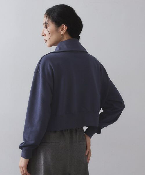 OPAQUE.CLIP / オペーク ドット クリップ カットソー | ロゴ刺繍ハーフジップトップス【洗濯機OK】 | 詳細11