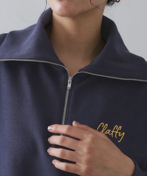 OPAQUE.CLIP / オペーク ドット クリップ カットソー | ロゴ刺繍ハーフジップトップス【洗濯機OK】 | 詳細12