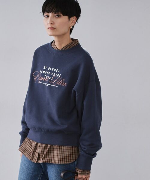 OPAQUE.CLIP / オペーク ドット クリップ スウェット | 裏毛プリント刺繍ロゴ【洗濯機OK】 | 詳細1