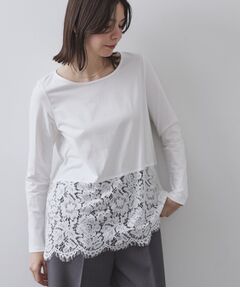 OPAQUE.CLIP / オペーク ドット クリップ カットソー | 裾レースカットソー【洗濯機OK】