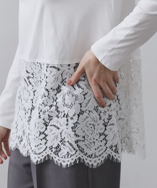 OPAQUE.CLIP / オペーク ドット クリップ カットソー | 裾レースカットソー【洗濯機OK】 | 詳細10