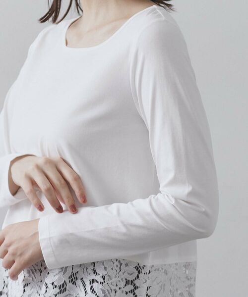 OPAQUE.CLIP / オペーク ドット クリップ カットソー | 裾レースカットソー【洗濯機OK】 | 詳細9