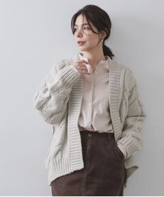 OPAQUE.CLIP / オペーク ドット クリップ カーディガン・ボレロ | ケーブルローゲージニットカーディガン【洗濯機OK】