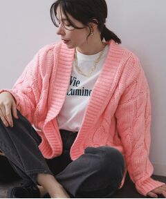 OPAQUE.CLIP / オペーク ドット クリップ カーディガン・ボレロ | ケーブルローゲージニットカーディガン【洗濯機OK】