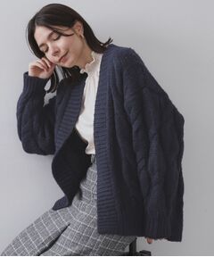 OPAQUE.CLIP / オペーク ドット クリップ カーディガン・ボレロ | ケーブルローゲージニットカーディガン【洗濯機OK】