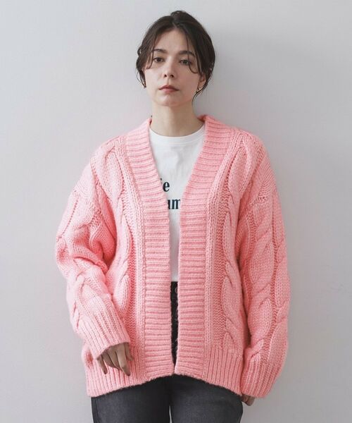 OPAQUE.CLIP / オペーク ドット クリップ カーディガン・ボレロ | ケーブルローゲージニットカーディガン【洗濯機OK】 | 詳細13