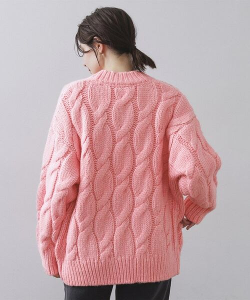 OPAQUE.CLIP / オペーク ドット クリップ カーディガン・ボレロ | ケーブルローゲージニットカーディガン【洗濯機OK】 | 詳細15