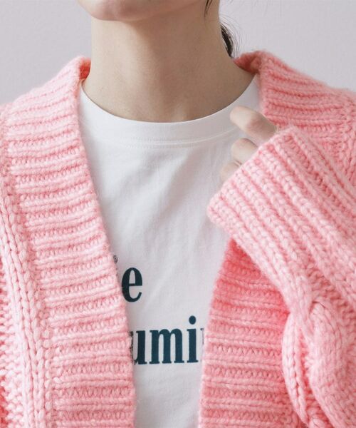 OPAQUE.CLIP / オペーク ドット クリップ カーディガン・ボレロ | ケーブルローゲージニットカーディガン【洗濯機OK】 | 詳細16