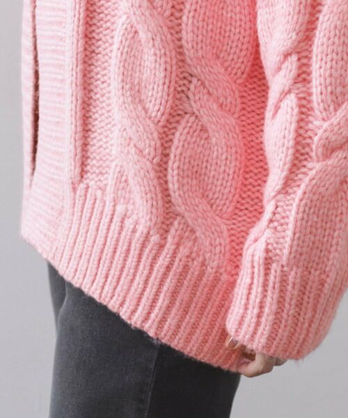 OPAQUE.CLIP / オペーク ドット クリップ カーディガン・ボレロ | ケーブルローゲージニットカーディガン【洗濯機OK】 | 詳細18