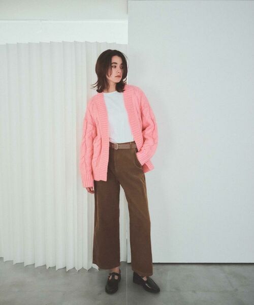 OPAQUE.CLIP / オペーク ドット クリップ カーディガン・ボレロ | ケーブルローゲージニットカーディガン【洗濯機OK】 | 詳細19