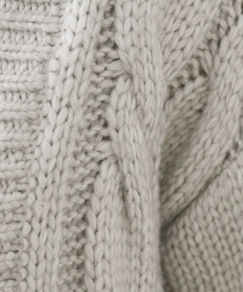 OPAQUE.CLIP / オペーク ドット クリップ カーディガン・ボレロ | ケーブルローゲージニットカーディガン【洗濯機OK】 | 詳細4