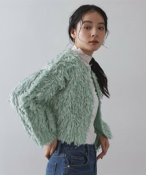 OPAQUE.CLIP / オペーク ドット クリップ カーディガン・ボレロ | ループヤーンニットカーディガン | 詳細11