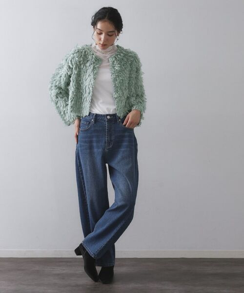 OPAQUE.CLIP / オペーク ドット クリップ カーディガン・ボレロ | ループヤーンニットカーディガン | 詳細12