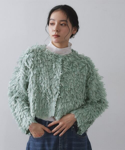 OPAQUE.CLIP / オペーク ドット クリップ カーディガン・ボレロ | ループヤーンニットカーディガン | 詳細15