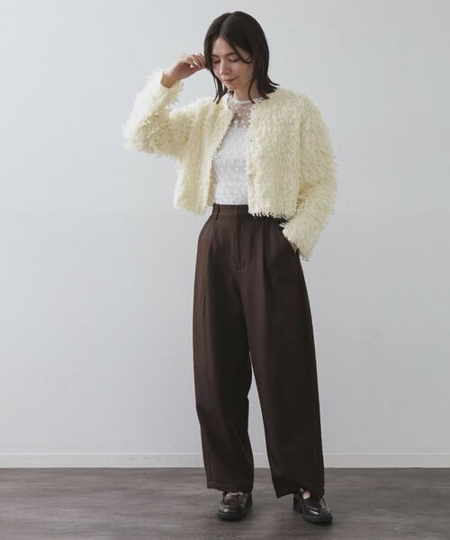 OPAQUE.CLIP / オペーク ドット クリップ カーディガン・ボレロ | ループヤーンニットカーディガン | 詳細2