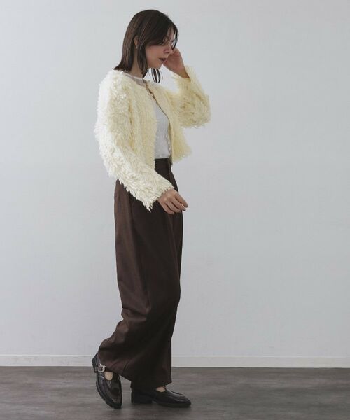 OPAQUE.CLIP / オペーク ドット クリップ カーディガン・ボレロ | ループヤーンニットカーディガン | 詳細3