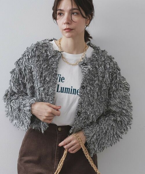 OPAQUE.CLIP / オペーク ドット クリップ カーディガン・ボレロ | ループヤーンニットカーディガン | 詳細6