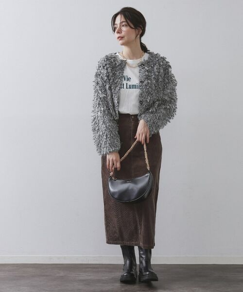 OPAQUE.CLIP / オペーク ドット クリップ カーディガン・ボレロ | ループヤーンニットカーディガン | 詳細7