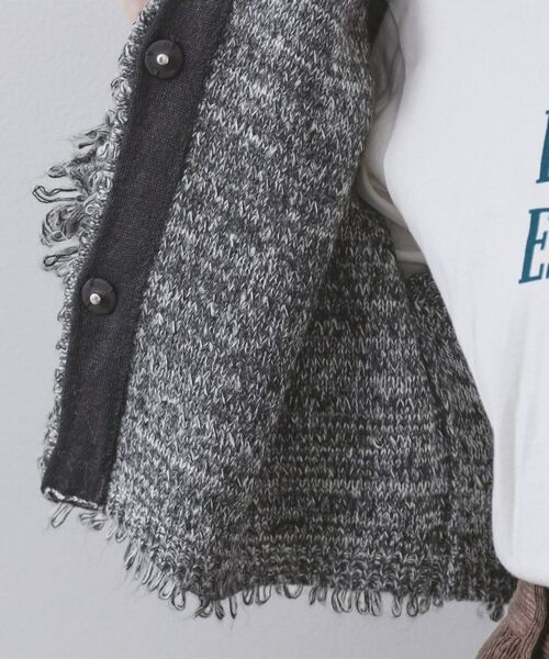 OPAQUE.CLIP / オペーク ドット クリップ カーディガン・ボレロ | ループヤーンニットカーディガン | 詳細9