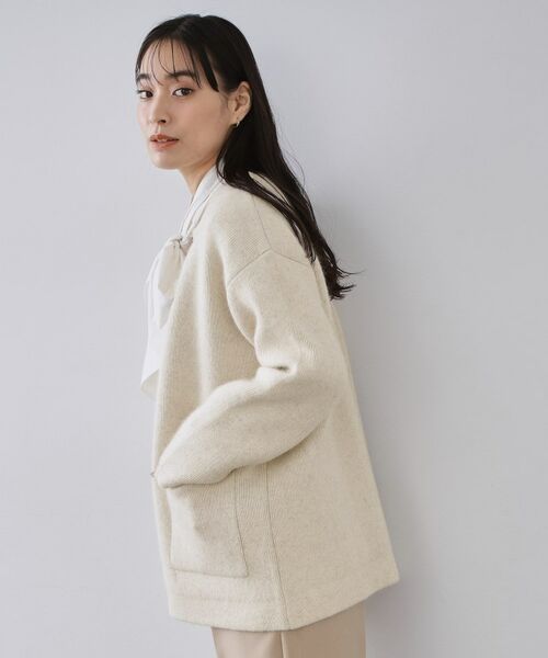 OPAQUE.CLIP / オペーク ドット クリップ カーディガン・ボレロ | アンゴラ/フォックスブレンド　ニットカーディガン【洗濯機OK】 | 詳細1