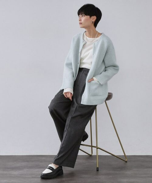 OPAQUE.CLIP / オペーク ドット クリップ カーディガン・ボレロ | アンゴラ/フォックスブレンド　ニットカーディガン【洗濯機OK】 | 詳細11