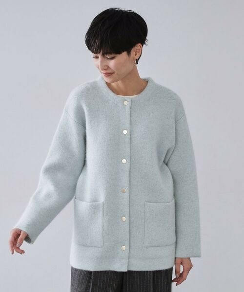 OPAQUE.CLIP / オペーク ドット クリップ カーディガン・ボレロ | アンゴラ/フォックスブレンド　ニットカーディガン【洗濯機OK】 | 詳細13