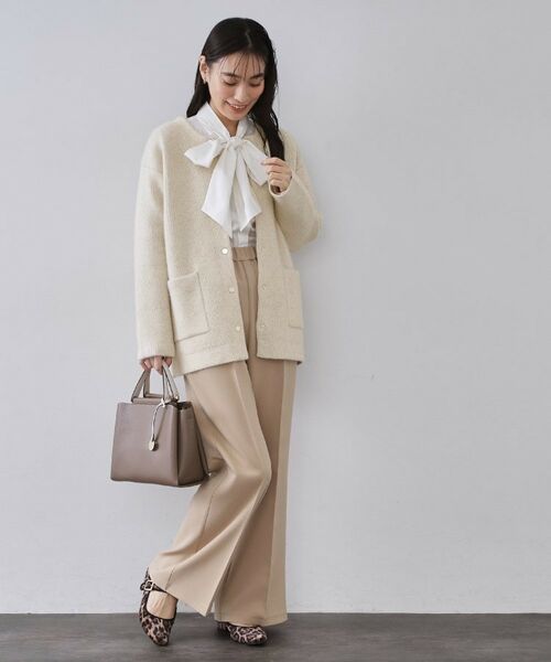 OPAQUE.CLIP / オペーク ドット クリップ カーディガン・ボレロ | アンゴラ/フォックスブレンド　ニットカーディガン【洗濯機OK】 | 詳細2