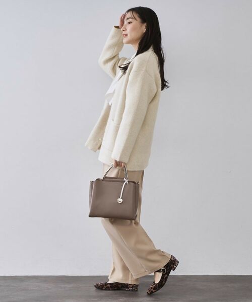 OPAQUE.CLIP / オペーク ドット クリップ カーディガン・ボレロ | アンゴラ/フォックスブレンド　ニットカーディガン【洗濯機OK】 | 詳細3