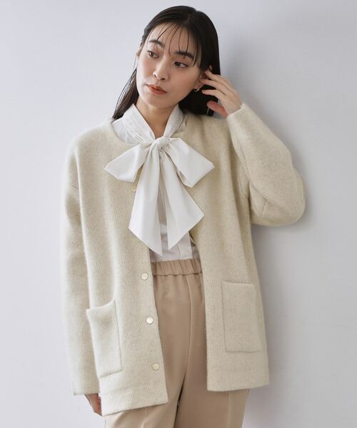 OPAQUE. CLIP/オペーク ドット クリップ アンゴラ/フォックスブレンド ニットカーディガン【洗濯機OK】 アイボリー(004) 00(00) OPAQUE. CLIP/オペーク ドット クリップ アンゴラ/フォックスブレンド ニットカーディガン【洗濯機OK】 アイボリー(004) 00(00)