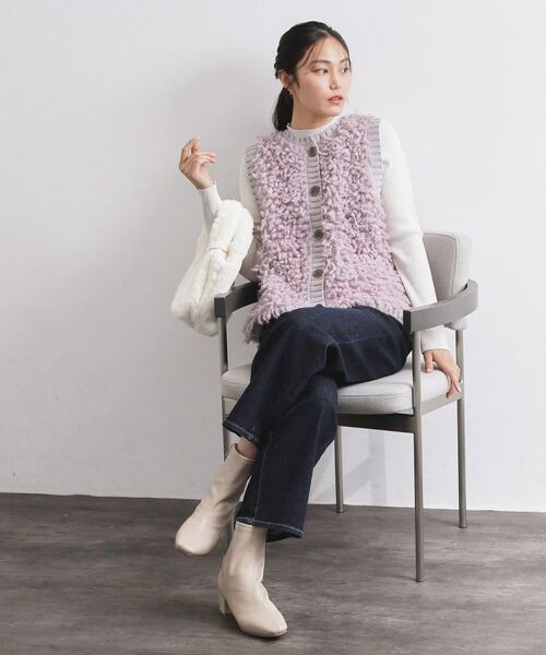 OPAQUE.CLIP / オペーク ドット クリップ ベスト | ループヤーンニットベスト【洗濯機OK】 | 詳細7