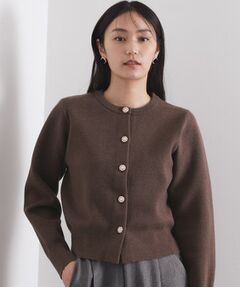 OPAQUE.CLIP / オペーク ドット クリップ カーディガン・ボレロ | フェイクパールビジューボタンニットカーディガン【洗濯機OK】