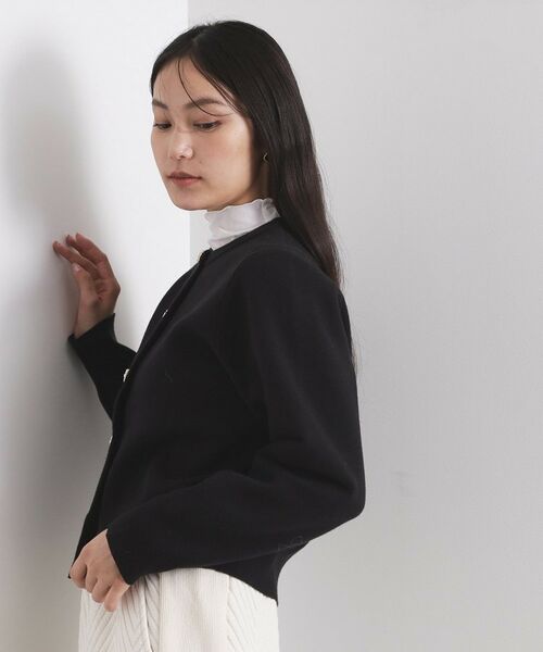 OPAQUE.CLIP / オペーク ドット クリップ カーディガン・ボレロ | フェイクパールビジューボタンニットカーディガン【洗濯機OK】 | 詳細1