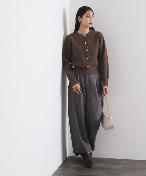 OPAQUE.CLIP / オペーク ドット クリップ カーディガン・ボレロ | フェイクパールビジューボタンニットカーディガン【洗濯機OK】 | 詳細10