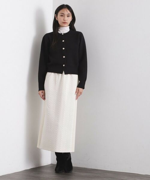 OPAQUE.CLIP / オペーク ドット クリップ カーディガン・ボレロ | フェイクパールビジューボタンニットカーディガン【洗濯機OK】 | 詳細2