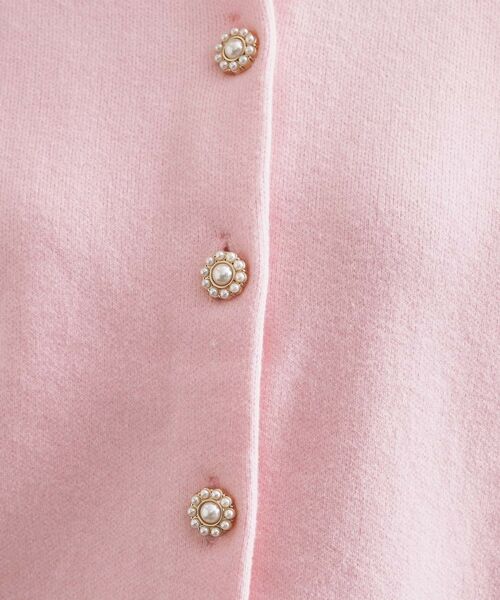 OPAQUE.CLIP / オペーク ドット クリップ カーディガン・ボレロ | フェイクパールビジューボタンニットカーディガン【洗濯機OK】 | 詳細8