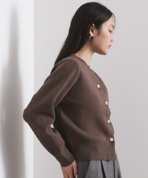 OPAQUE.CLIP / オペーク ドット クリップ カーディガン・ボレロ | フェイクパールビジューボタンニットカーディガン【洗濯機OK】 | 詳細9
