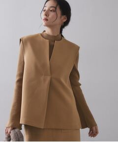 OPAQUE.CLIP / オペーク ドット クリップ その他トップス | 《ツインセット》ベスト×リブニット【洗濯機OK】