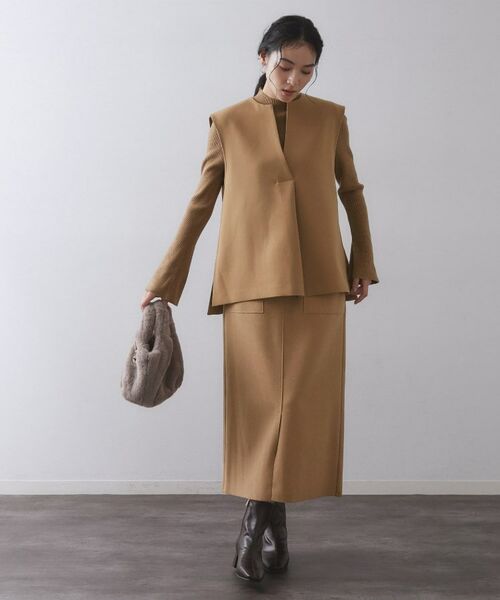 OPAQUE.CLIP / オペーク ドット クリップ その他トップス | 《ツインセット》ベスト×リブニット【洗濯機OK】 | 詳細15