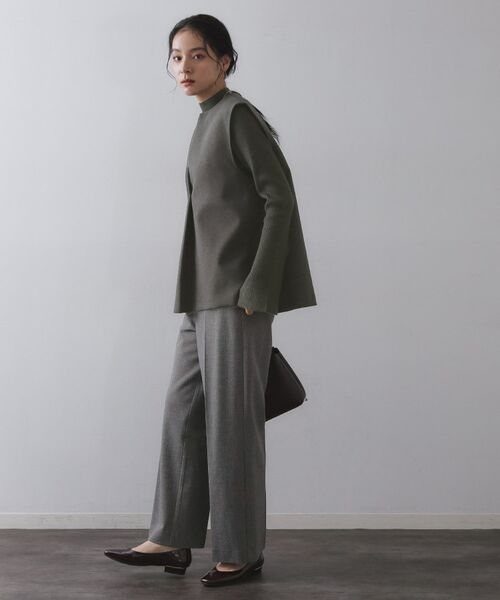 OPAQUE.CLIP / オペーク ドット クリップ その他トップス | 《ツインセット》ベスト×リブニット【洗濯機OK】 | 詳細16