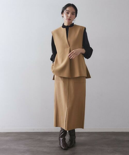 OPAQUE.CLIP / オペーク ドット クリップ その他トップス | 《ツインセット》ベスト×リブニット【洗濯機OK】 | 詳細19